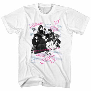 Breakfast Club-Group-White Adult S/S Tshirt - Coastline Mall