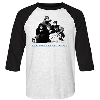 Breakfast Club - Group Logo White Heather/Vintage Black 3/4 Sleeve Raglan Baseball Jersey T-Shirt tee - Coastline Mall