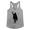 Breakfast Club-Fist Pump 2-Gray Heather Ladies Racerback - Coastline Mall