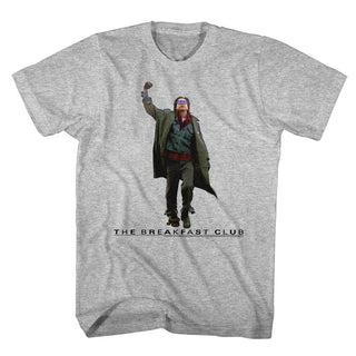 Breakfast Club-Fist Pump Cut Out-Gray Heather Adult S/S Tshirt - Coastline Mall