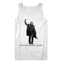 Breakfast Club-Fist Pump Cut Out-White Adult Tank - Coastline Mall