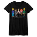 Breakfast Club-Pixels-Black Ladies Bella S/S Tshirt - Coastline Mall