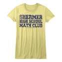 Breakfast Club-Math Club-Yellow Heather Juniors S/S Tshirt - Coastline Mall