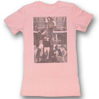 Breakfast Club Hanging Out Logo Light Pink Juniors Short Sleeve T-Shirt tee - Coastline Mall