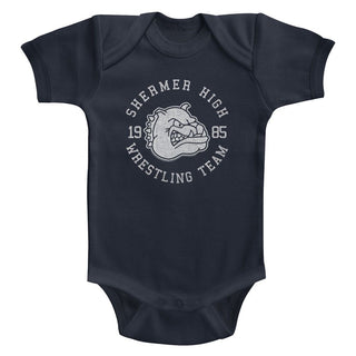 Breakfast Club - Wrestling Team Logo Navy Infant Short Sleeve Onesie Bodysuit - Coastline Mall