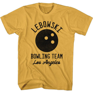 The Big Lebowski - Bowling Team Logo Ginger Short Sleeve Adult Unisex T-Shirt tee - Coastline Mall