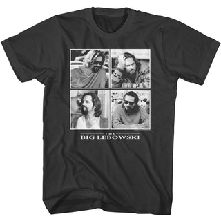 The Big Lebowski-The Big Lebowski Four Squares-Smoke Adult S/S Tshirt