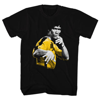 Bruce Lee-Hooowah-Black Adult S/S Tshirt - Coastline Mall