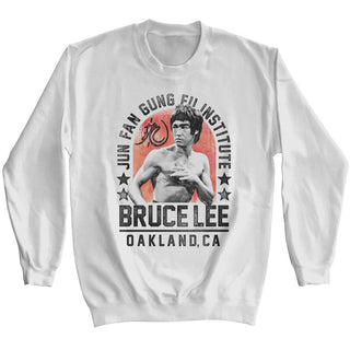 Bruce Lee-Bruce Lee Junfangungfu-White Adult L/S Sweatshirt