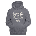 Bruce Lee - Be Water 67 | Gunmetal Heather L/S Pullover Adult Hoodie - Coastline Mall