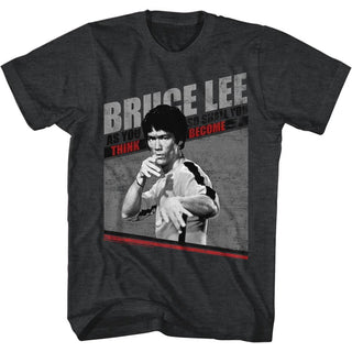Bruce Lee-Bruce Lee Symbol-Black Heather Adult S/S Tshirt - Coastline Mall