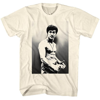 Bruce Lee-Tonal Bruce-Natural Adult S/S Tshirt - Coastline Mall