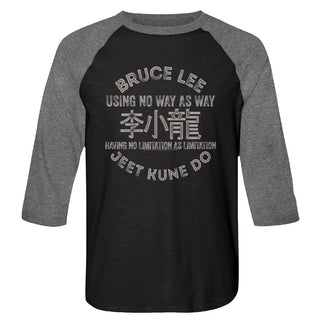 Bruce Lee-Symbols-Vintage Black/Premium Heather Adult 3/4 Sleeve Raglan - Coastline Mall