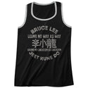 Bruce Lee-Symbols-Black/Gray Heather Adult Tank W/Piping - Coastline Mall