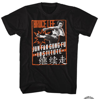 Bruce Lee-Pow Gung Fu-Black Adult S/S Tshirt - Coastline Mall
