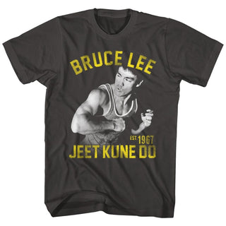 Bruce Lee-Action Bruce-Smoke Adult S/S Tshirt - Coastline Mall