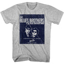 The Blues Brothers-The Blues Brothers Blues Poster-Gray Heather Adult S/S Tshirt