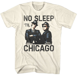 The Blues Brothers Blues-The Blues Brothers No Sleep-Natural Adult S/S Tshirt