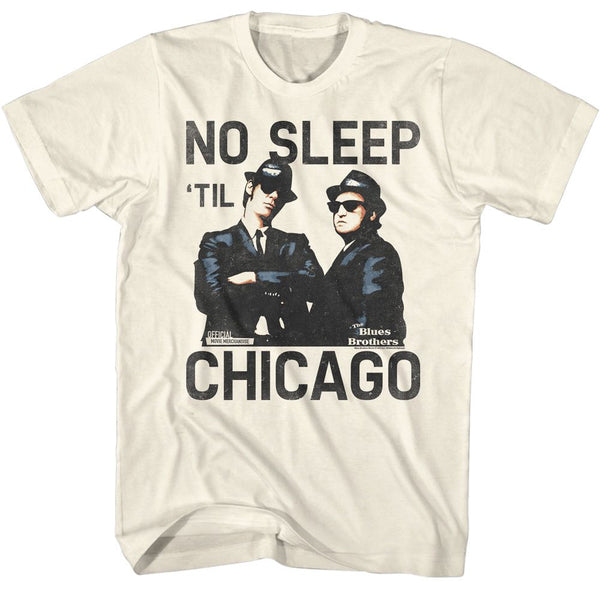 The Blues Brothers Blues-The Blues Brothers No Sleep-Natural Adult S/S Tshirt