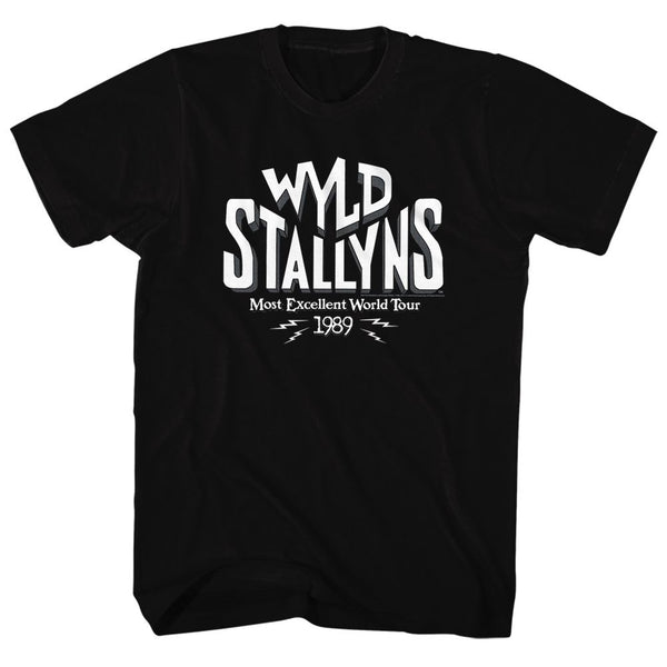 Bill And Ted-Wyld Stallions-Black Adult S/S Tshirt - Coastline Mall