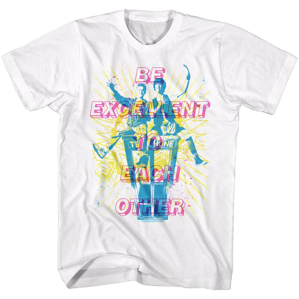 Bill And Ted-Overlays-White Adult S/S Tshirt - Coastline Mall