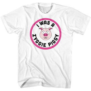 Bill And Ted-Zyggie Piggy-White Adult S/S Tshirt - Coastline Mall