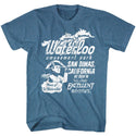 Bill And Ted-Waterloo-Pacific Blue Heather Adult S/S Tshirt - Coastline Mall