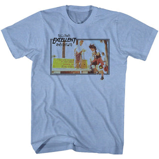 Bill And Ted-Rock Sesh-Light Blue Heather Adult S/S Tshirt - Coastline Mall