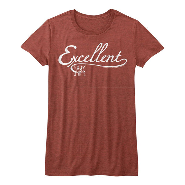 Bill And Ted-Excellent-Red Heather Ladies Bella S/S Tshirt - Coastline Mall