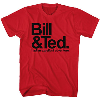 Bill And Ted-Bnt-Red Adult S/S Tshirt - Coastline Mall