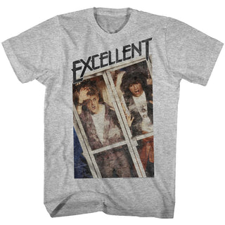 Bill And Ted-Excellent-Gray Heather Adult S/S Tshirt - Coastline Mall