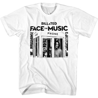 Bill And Ted-Face the Music-Phone Booth White Adult S/S Tshirt - Coastline Mall