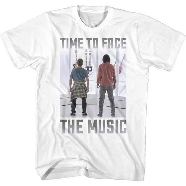 Bill And Ted-Face the Music-Time To Face White Adult S/S Tshirt - Coastline Mall