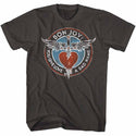 Bon Jovi Badname Logo Smoke Adult Short Sleeve T-Shirt tee - Coastline Mall