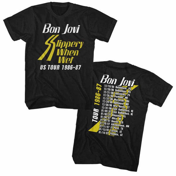Bon Jovi-SWW Tour-Black Adult S/S Front-Back Print Tshirt - Clothing, Shoes & Accessories:Men's Clothing:T-Shirts - Coastline Mall