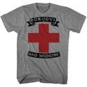 Bon Jovi-Badmed-Graphite Heather Adult S/S Tshirt - Clothing, Shoes & Accessories:Men's Clothing:T-Shirts - Coastline Mall
