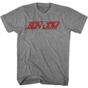 Bon Jovi-BJ Logo-Graphite Heather Adult S/S Tshirt - Coastline Mall