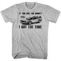 Back To The Future-Got Da Money-Gray Heather Adult S/S Tshirt - Coastline Mall