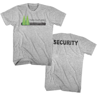 Back To The Future-Twin Pines-Gray Heather Adult S/S Front-Back Print Tshirt - Coastline Mall