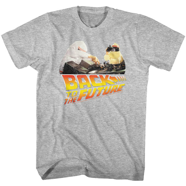 Back To The Future-Working-Gray Heather Adult S/S Tshirt - Coastline Mall