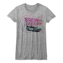 Back To The Future-Time Machines And Shapes-Athletic Heather Ladies S/S Tshirt - Coastline Mall