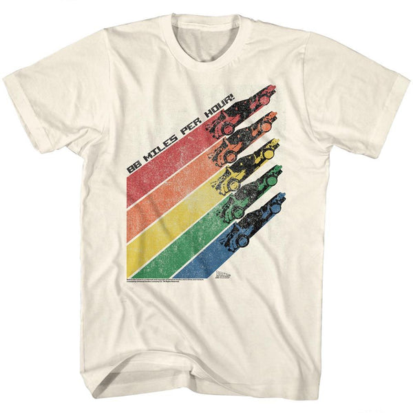 Back To The Future-Rainbow-Natural Adult S/S Tshirt - Coastline Mall