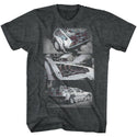 Back To The Future-Hipster To The Future-Black Heather Adult S/S Tshirt - Coastline Mall