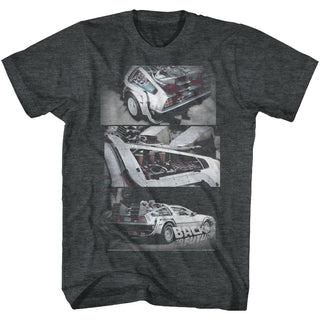 Back To The Future-Hipster To The Future-Black Heather Adult S/S Tshirt - Coastline Mall