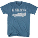 Back To The Future-My Other Ride-Pacific Blue Heather Adult S/S Tshirt - Coastline Mall