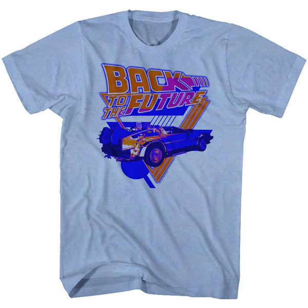 Back To The Future-The Blues-Light Blue Heather Adult S/S Tshirt - Coastline Mall