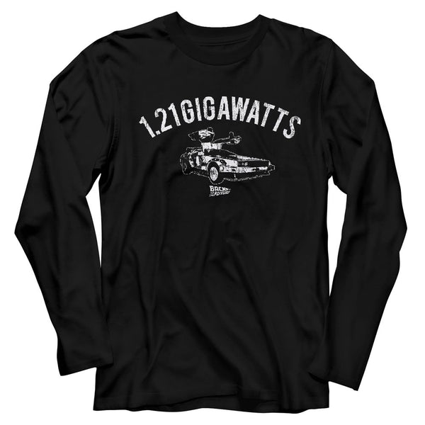 Back To The Future-The B Team-Black Adult L/S Tshirt - Coastline Mall