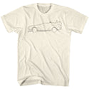 Back To The Future-Lines-Natural Adult S/S Tshirt - Coastline Mall