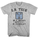 Back To The Future-Eb Tech-Gray Heather Adult S/S Tshirt - Coastline Mall