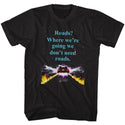 Back To The Future-No roads-Black Adult S/S Tshirt - Coastline Mall